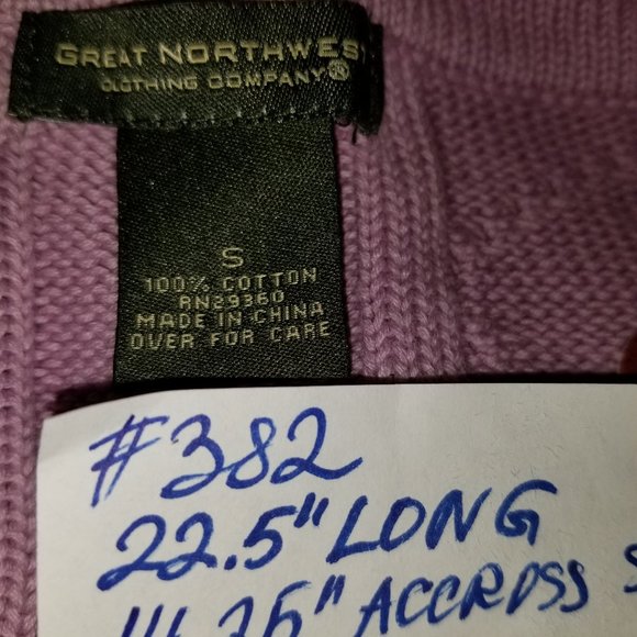#382 NWT Great Northwest Clothing Co Cotn Cardigan - Picture 7 of 8